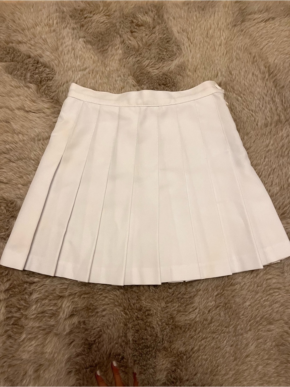 American Apparel White Pleated tennis  Skirt